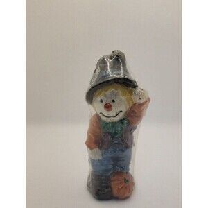 Vintage New In Package Dead Stock Scarecrow Candle Fall Halloween Thanksgiving